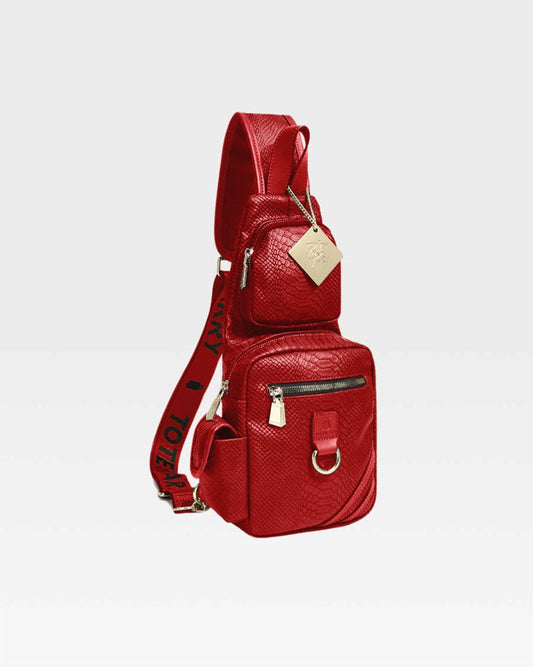 Apollo 1 Tear Drop Crossbody Bag in Red