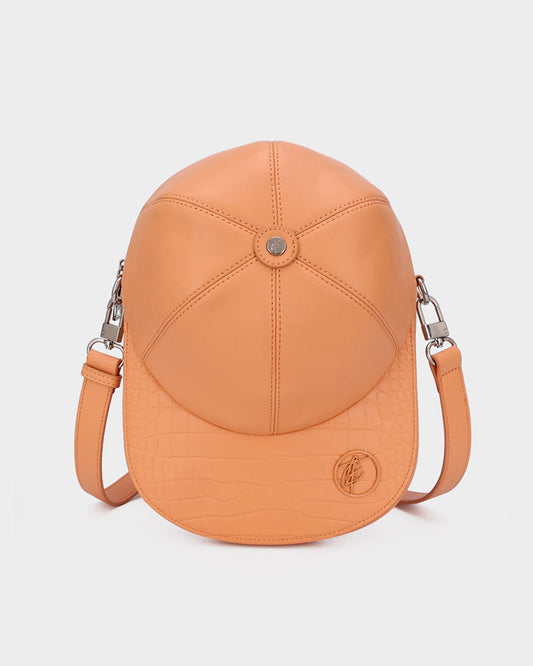 Baseball Cap Design Bag in Tangerine Brown